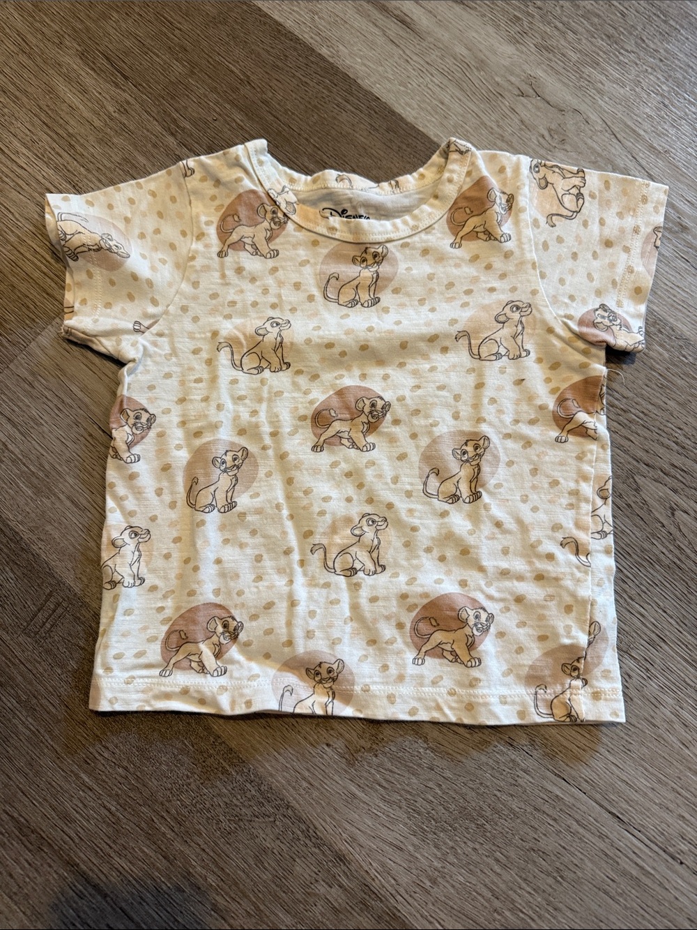 Kids Neutral Beige Lion King Nala Print Tee